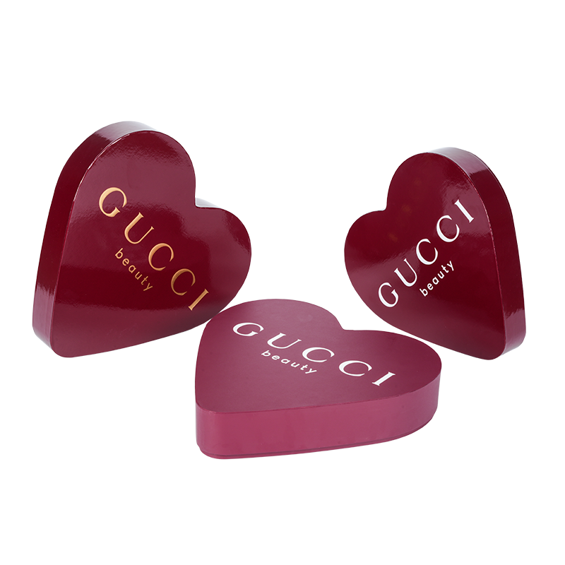 Hộp đựng mỹ phẩm nắp trên và dưới hình trái tim