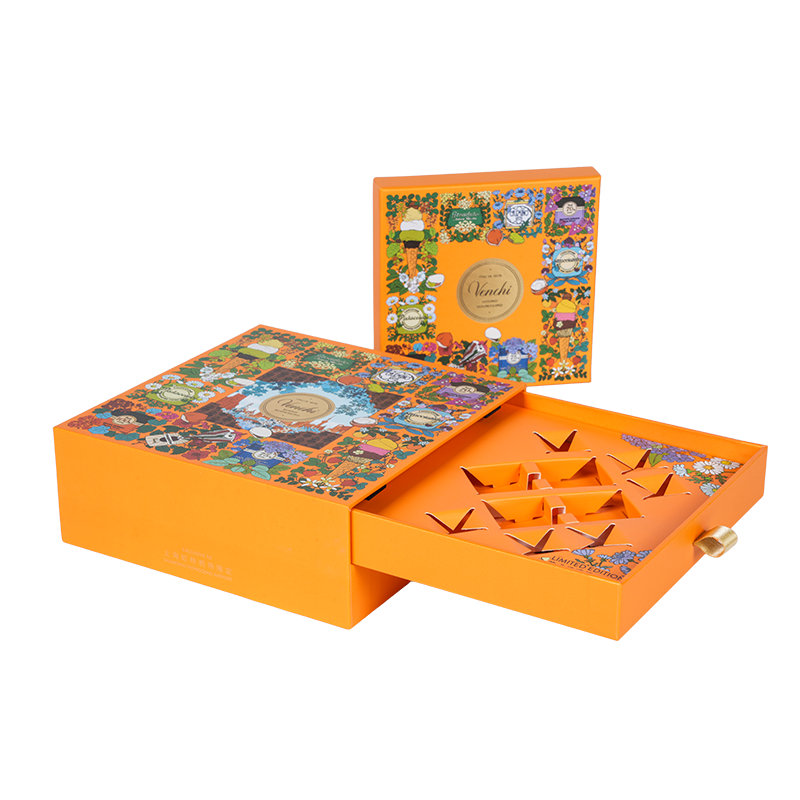 Hộp đóng gói sô cô la hai cửa cứng nhắc