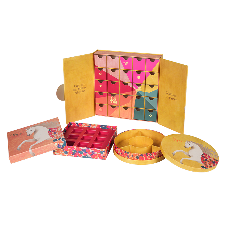 Hộp đóng gói sô cô la hai cửa cứng nhắc