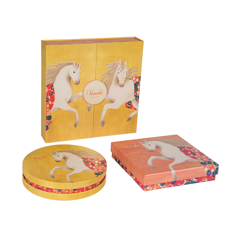 Hộp đóng gói sô cô la hai cửa cứng nhắc