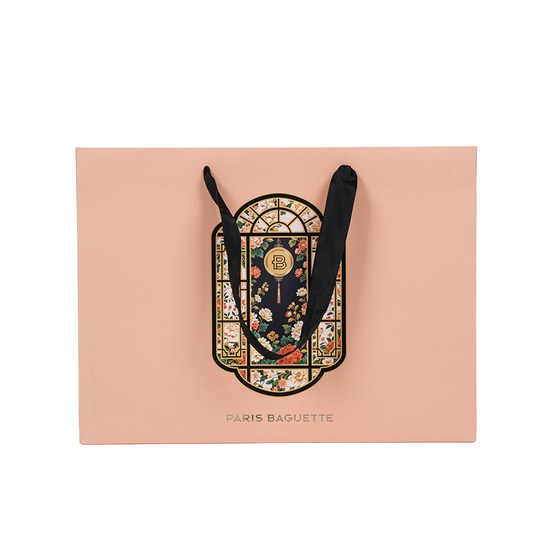 Túi đựng bánh kraft/giấy bìa cứng màu trắng có tay cầm chống nước