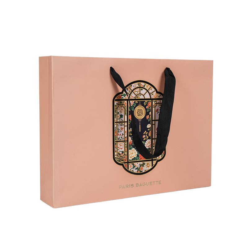 Túi đựng bánh kraft/giấy bìa cứng màu trắng có tay cầm chống nước