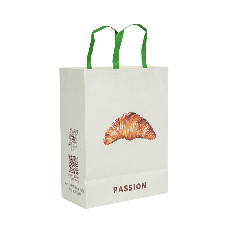 Túi đựng bánh kraft/giấy bìa cứng màu trắng có tay cầm chống nước