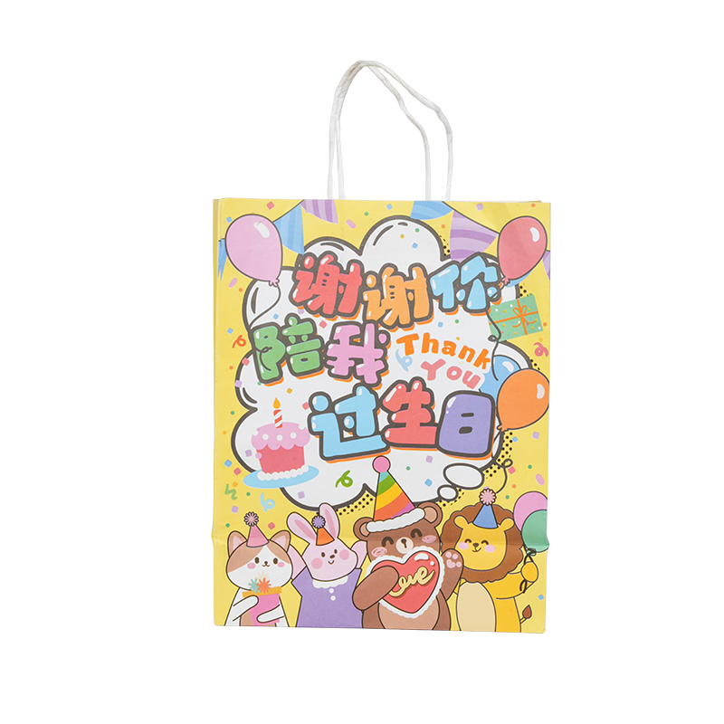 Túi tote giấy kraft dọc theo chủ đề ngày lễ
