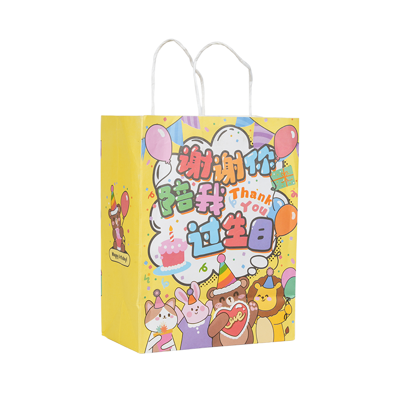 Túi tote giấy kraft dọc theo chủ đề ngày lễ