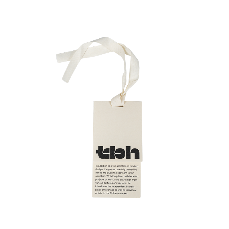 Thẻ treo bìa cứng hai lớp màu trắng cho bao bì hàng may mặc