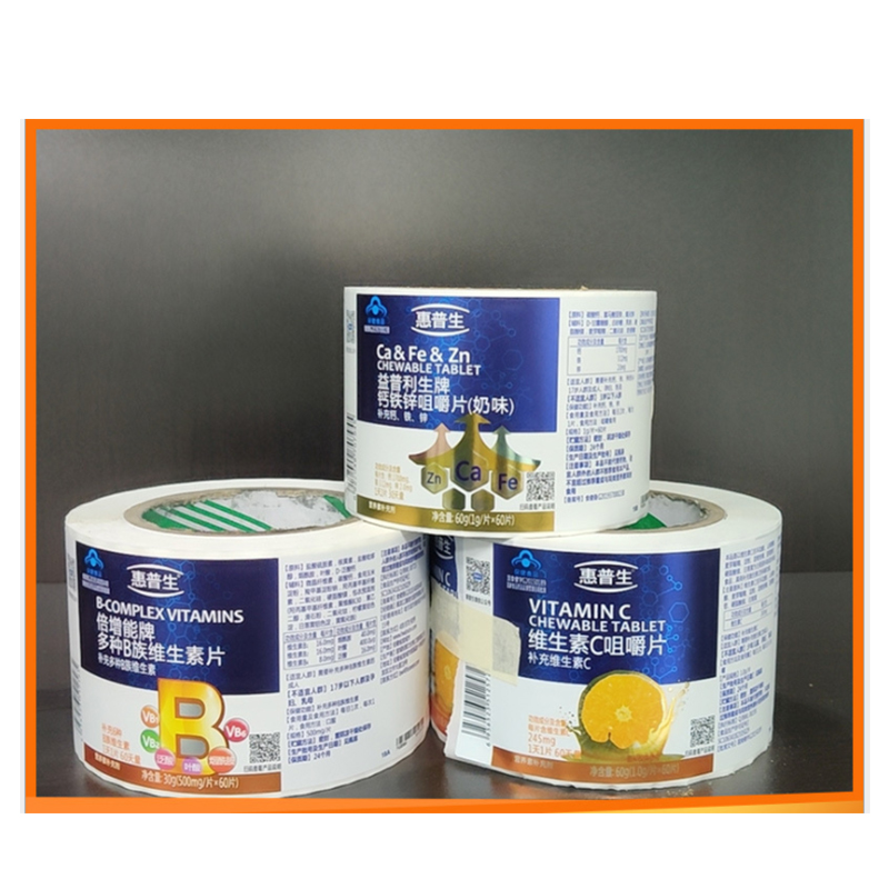 Nhãn tự dính cho thực phẩm bổ sung sức khỏe